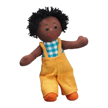 Doll - Boy with Black Skin and Black hair