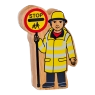 Natural Yellow and Black Lollipop Person
