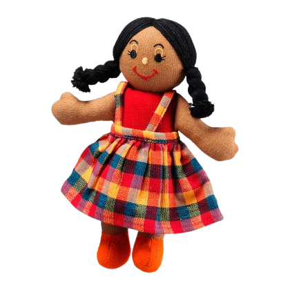 Doll - Girl with Brown Skin and Black Hair