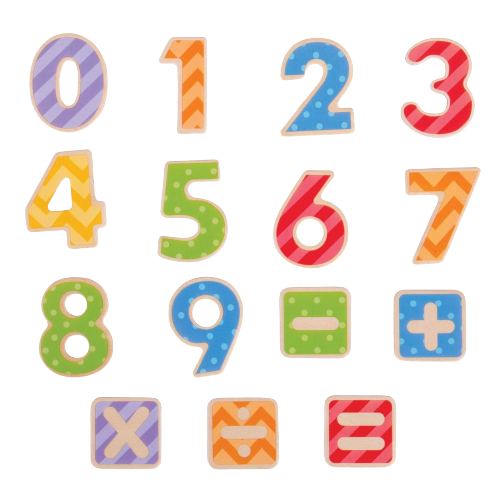 Wooden Magnetic Numbers