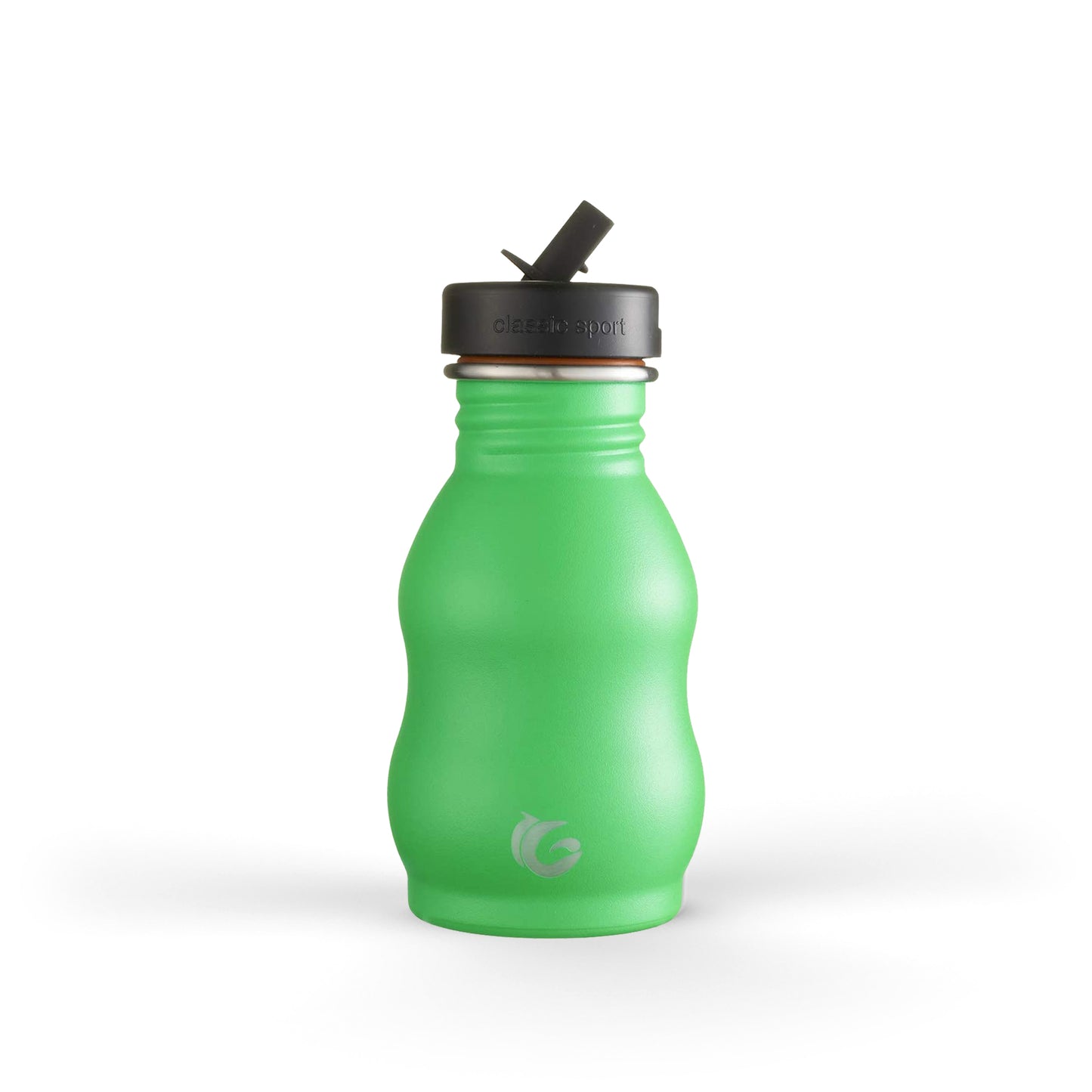 350ml Stainless Steel Pickle Green Curvy Bottle
