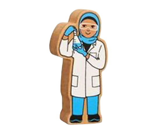 Natural Blue & White Scientist