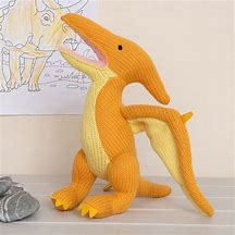 Yellow Knitted Pterodactyl (small rattle)