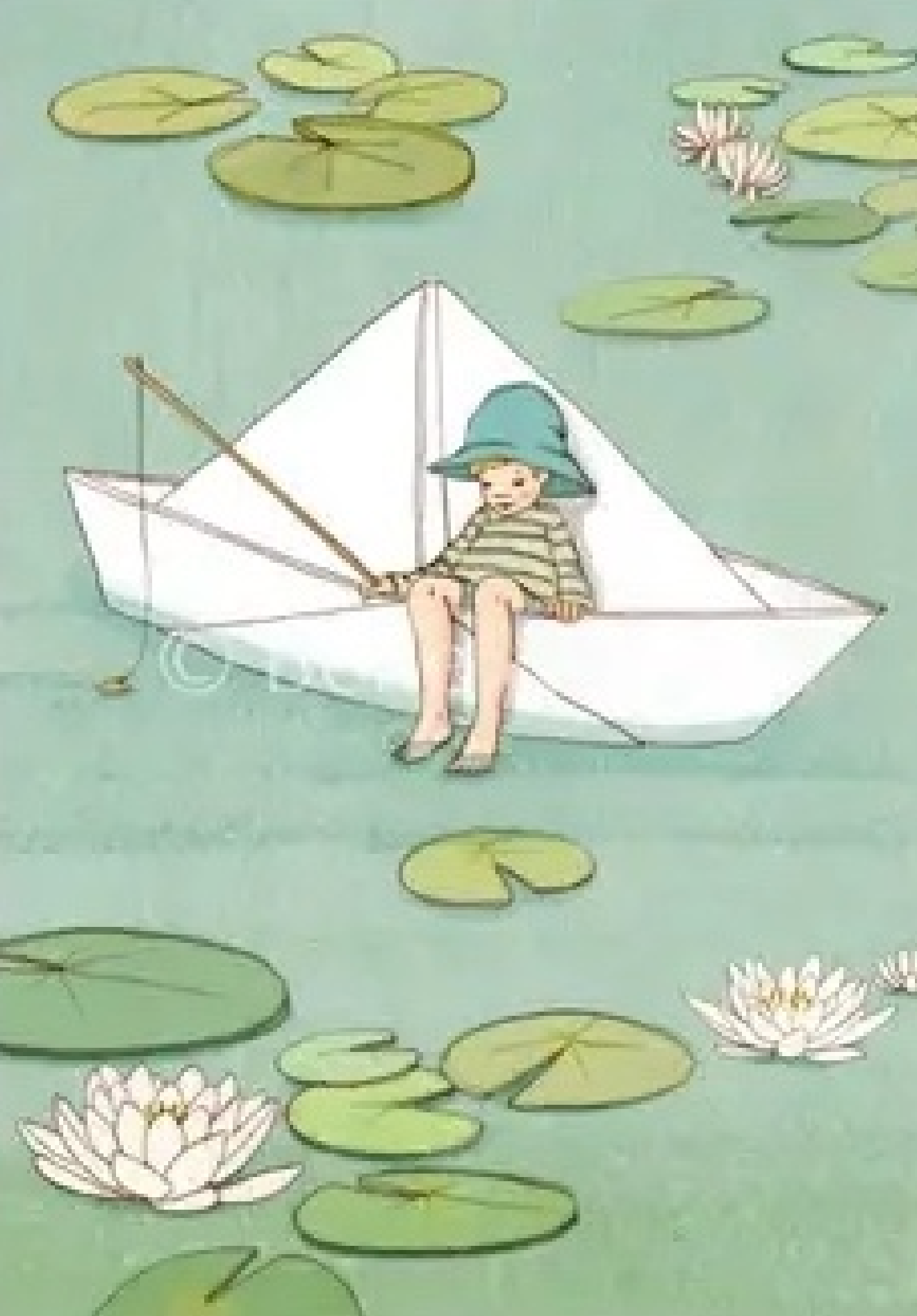 My paper boat postcard
