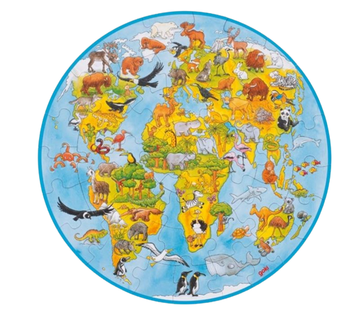 XXL Round World Puzzle