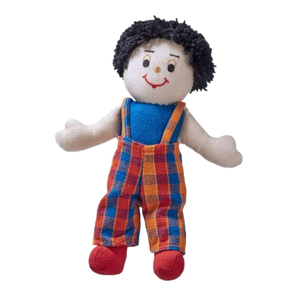 Doll - Boy with White Skin & Black Hair