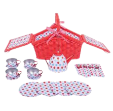 Tea Set in Basket
