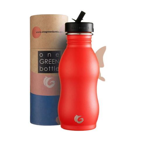 500ml Stainless Steel Curvy Bottle Underground Red