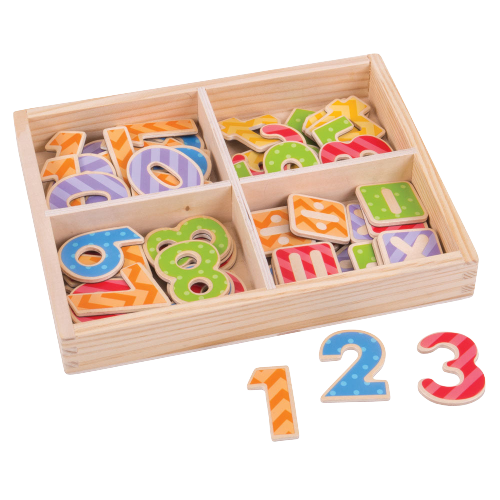 Wooden Magnetic Numbers