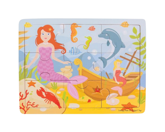 Mermaid Wooden Tray Puzzle