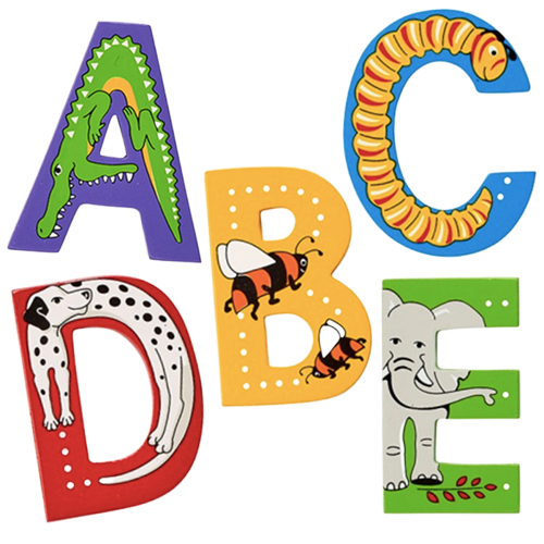 Animal Wooden Letters