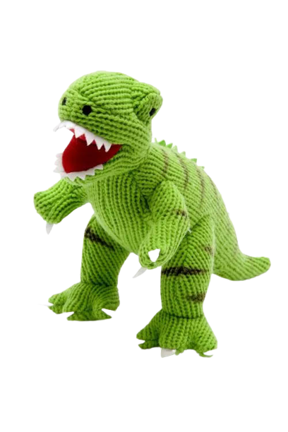 Large Knitted Green T-Rex