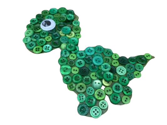 Diplodocus Button Mosaic