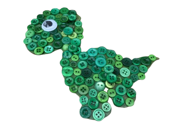 Diplodocus Button Mosaic
