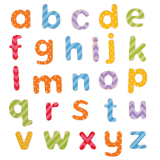 Wooden Magnetic Letters - lower case