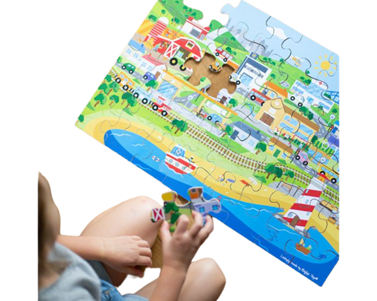 Transport Town Floor Puzzle