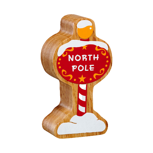 Natural red and white North Pole