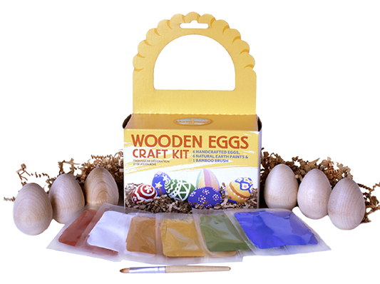 Natural Earth Wooden Eggs Craft Kit