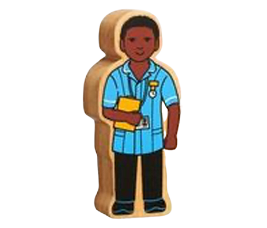 Natural Blue & Black Uniform Nurse