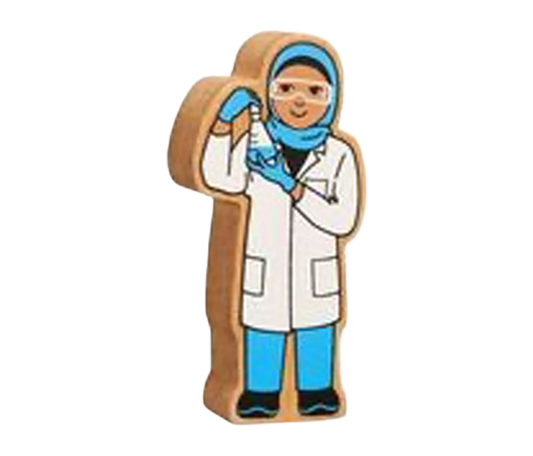 Natural Blue & White Scientist