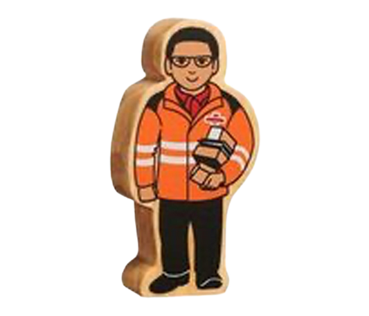 Natural Orange & Black Delivery Person