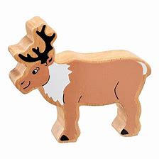 Natural Brown and White Reindeer