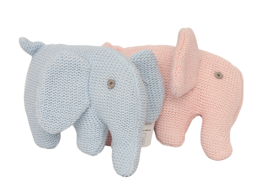 Organic Knitted Elephant Rattle