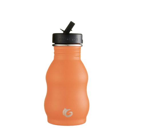 350ml Stainless Steel Easy Peeler Orange Curvy Bottle