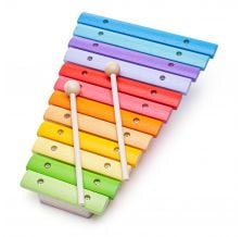 Rainbow Coloured Wooden Xylophone