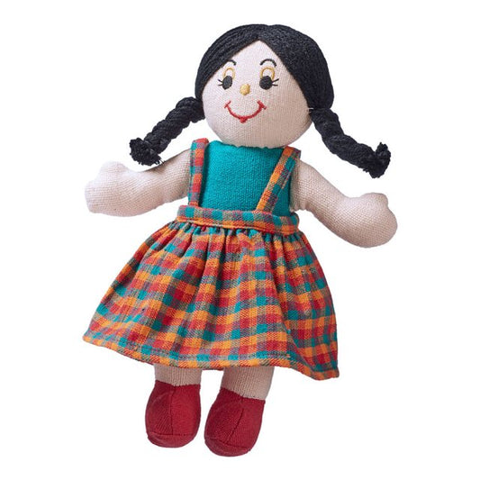 Doll - Girl with White Skin and Black Hair