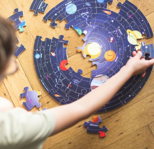 solar system floor puzzle play
